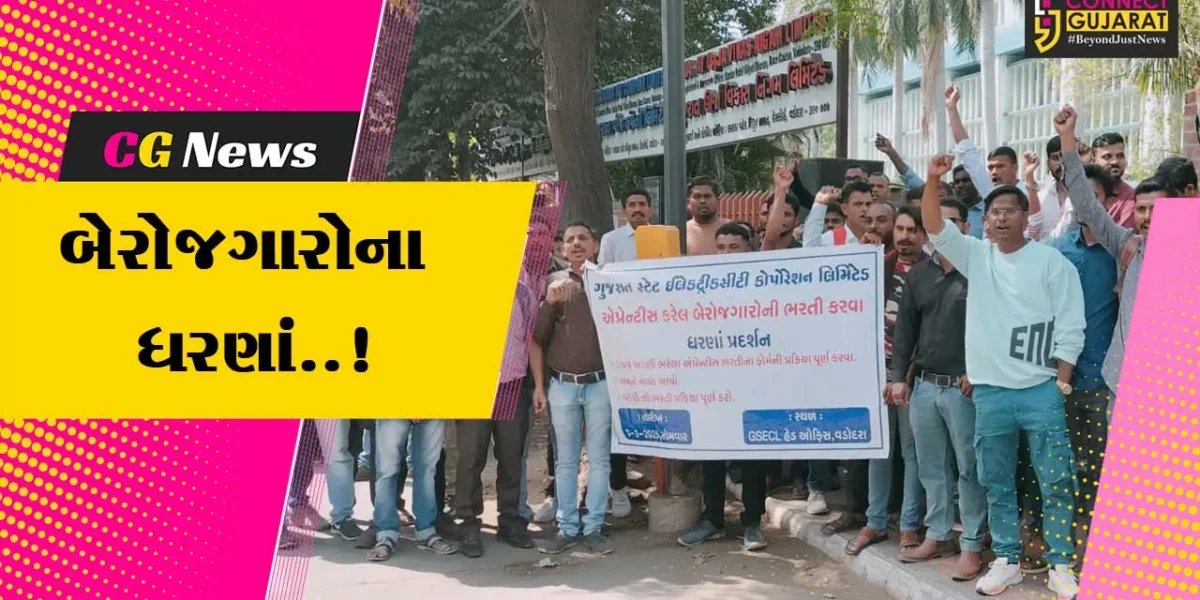 વડોદરા : છેલ્લા 3 વર્ષથી કાયમી નોકરીની રાહ જોતાં GSECLના 800 ઉમેદવારો ભૂખ હડતાળ પર ઉતર્યા…