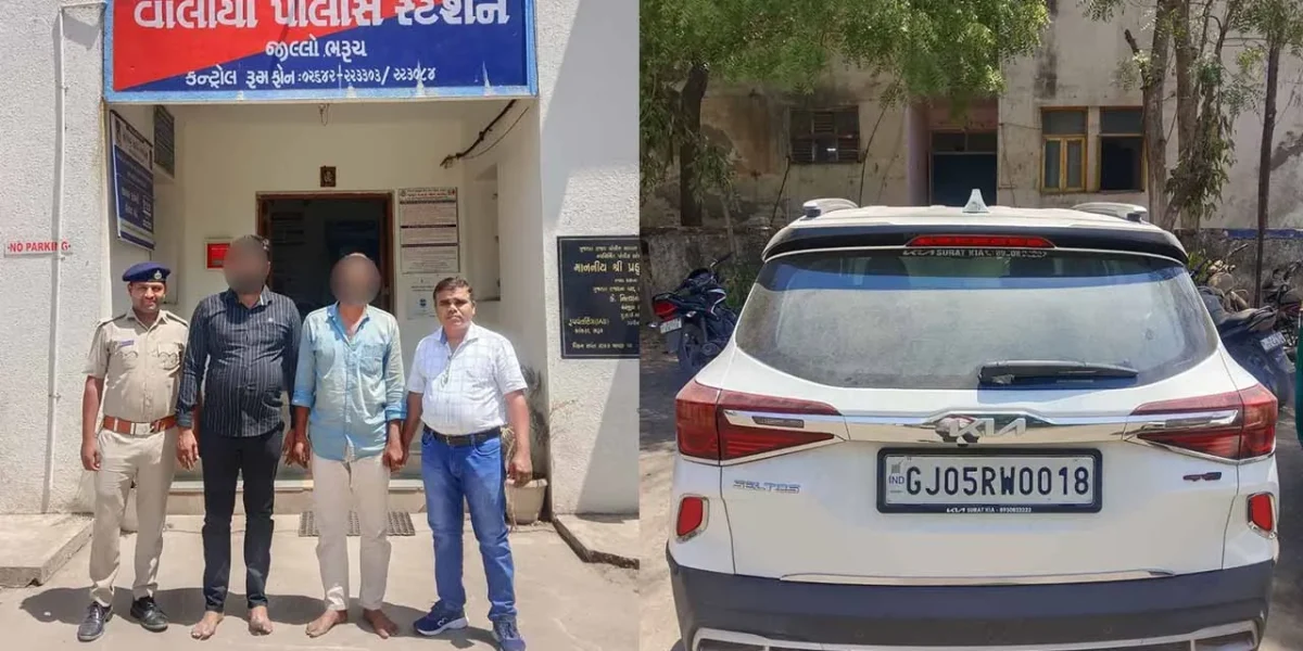 ભરૂચ: વાલિયાના ક્રિષ્ના નગરમાં છુટાછેડા બાદ માતા સાથે રહેતી બાળકીને પિતા લઈ ગયા, પોલીસે પિતા સહિત 2 વ્યક્તિની અપહરણના ગુનામાં કરી ધરપકડ