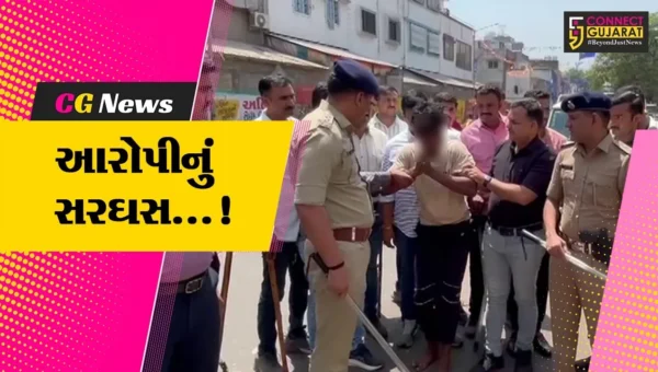 સુરત : કાપોદ્રામાં ચપ્પુના ઘા મારી યુવકને મોતને ઘાટ ઉતારનાર નશેડીનું પોલીસે સરઘસ કાઢી ઘટનાનું રી-કન્સ્ટ્રકશન કર્યું
