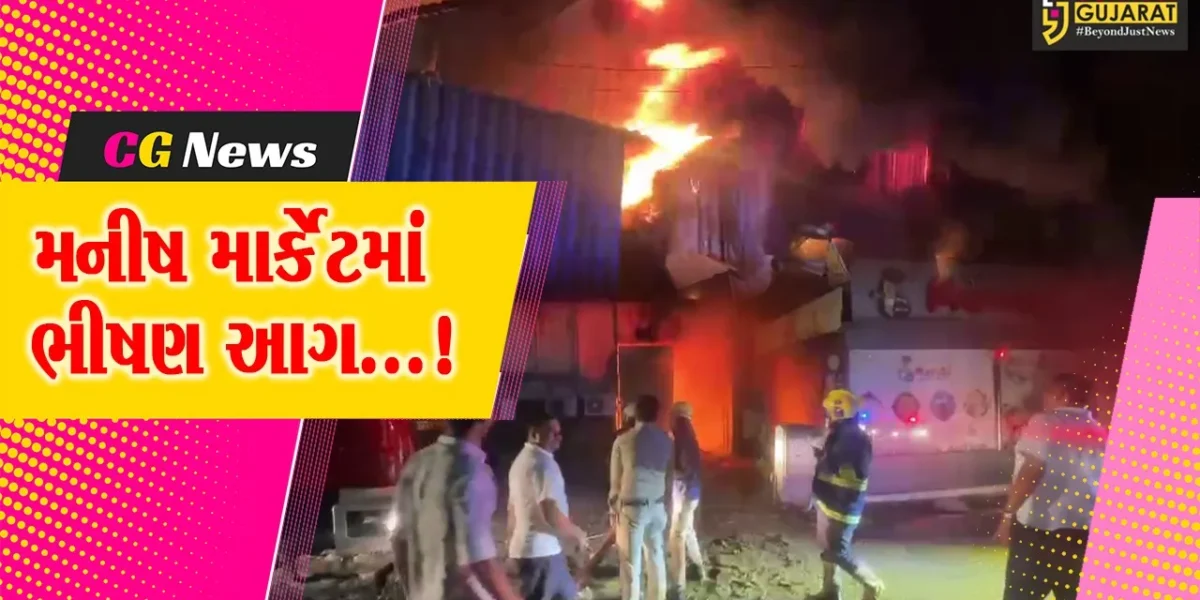 સુરત : ડભોલી વિસ્તારમાં મનીષ માર્કેટમાં ભીષણ આગમાં 10 ગોડાઉન બળીને ખાખ,મોટી નુક્સાનીનો અંદાજ