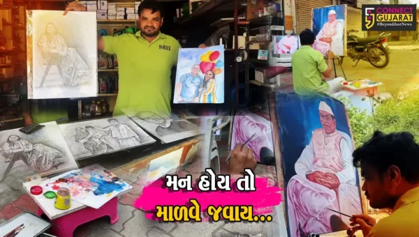 મન હોય તો માળવે જવાય… : અંકલેશ્વરમાં ઓટો પાર્ટ્સના વ્યવસાય સાથે પાર્ટ ટાઈમ પેઇન્ટિંગનો અનોખો શોખ ધરાવતા યુવાનની સિદ્ધિ…