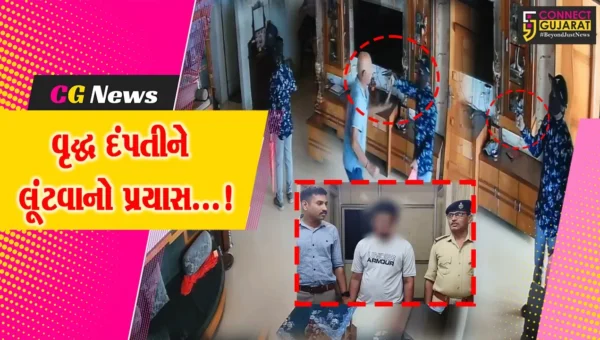 સુરત : સચિન ગામમાં વૃદ્ધ દંપતીને બાનમાં લઈને લૂંટનો પ્રયાસ,લાઇટર જેવું પિસ્તોલ બતાવીને લૂંટ કરવા આવેલો શખ્સ ઝડપાયો