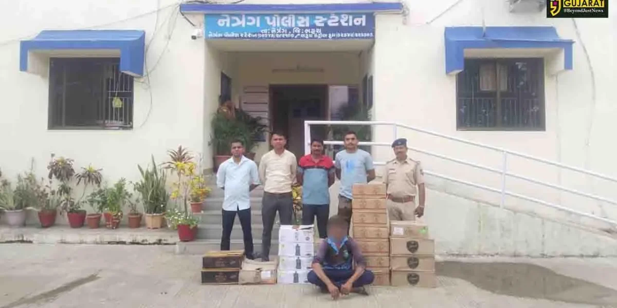 ભરૂચ: નેત્રંગ પોલીસે કાંટીપાડા ગામેથી રૂ.2.60 લાખની કિંમતના વિદેશી દારૂના જથ્થા સાથે બુટલેગરની કરી ધરપકડ