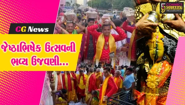 દેવભૂમિ દ્વારકા : જ્યેષ્ઠ સુદ પૂર્ણિમા નિમિત્તે દ્વારકા જગત મંદિર ખાતે ભવ્ય જેષ્ઠાભિષેક ઉત્સવ યોજાયો…
