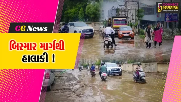ભરૂચ: શ્રવણચોકડી નજીકનો માર્ગ બિસ્માર બનતા 20 સોસાયટીના રહીશો મુશ્કેલીમાં, આંદોલનના એંધાણ