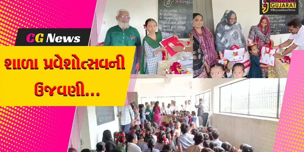 ભરૂચ : ઝઘડિયા-નવી તરસાલી પ્રાથમિક શાળા ખાતે શાળા પ્રવેશોત્સવની ઉજવણી, પ્રવેશ મેળવનાર વિદ્યાર્થીઓનું સન્માન કરાયું