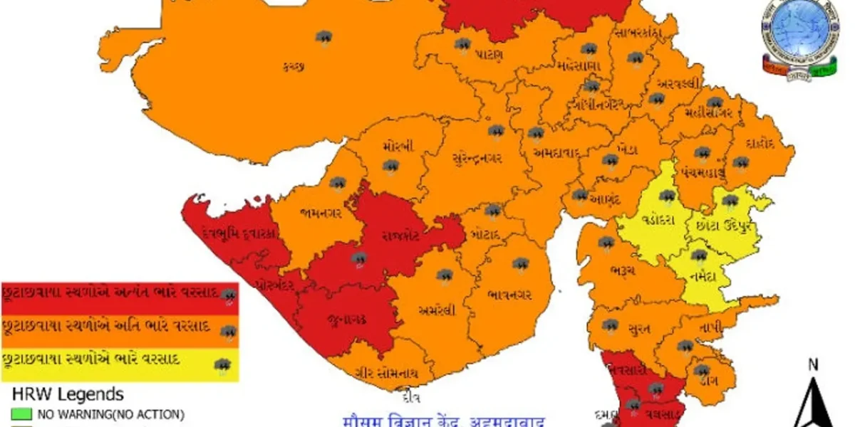 ગુજરાતમાં આગામી 6 દિવસ અતિભારે વરસાદની આગાહી, રાજ્યભરમાં થશે જળબંબાકાર