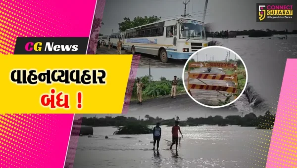 ભરૂચ: હાંસોટથી કંટીયાળજાળને જોડતા માર્ગ પર વનખાડીનું પાણી ફરી વળ્યું, વાહનવ્યવહાર બંધ