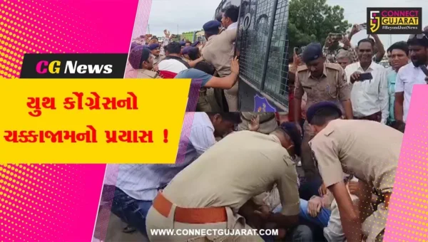 ભરૂચ: દેરોલથી વિલાયત સુધીના બિસ્માર માર્ગના પ્રશ્ને યુથ કોંગ્રેસનો ચક્કાજામનો પ્રયાસ, પોલીસે આગેવાનોની કરી અટકાયત