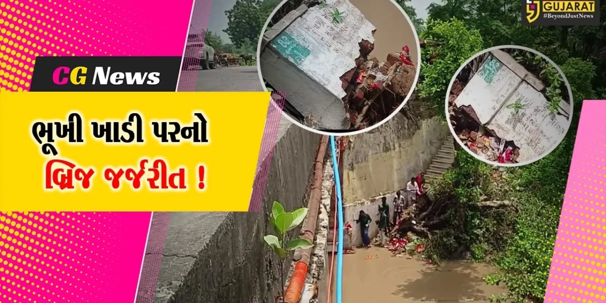 ભરૂચ: કેલોદ ગામ નજીક ભૂખી ખાડી પરનો બ્રિજ જર્જરીત હાલતમાં, મોટી હોનારતની શક્યતા !