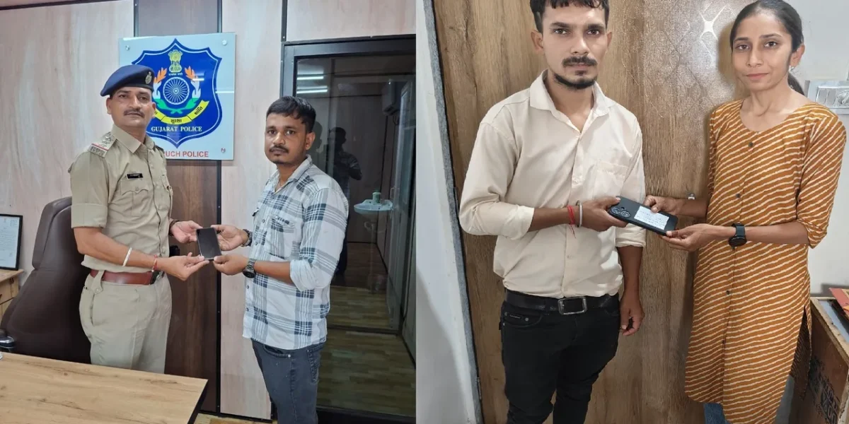 અંકલેશ્વર: બી ડિવિઝન અને GIDC પોલીસે  ગુમ અથવા ચોરી થયેલ 20 મોબાઈલ ફોન મૂળ માલિકને પરત કર્યા
