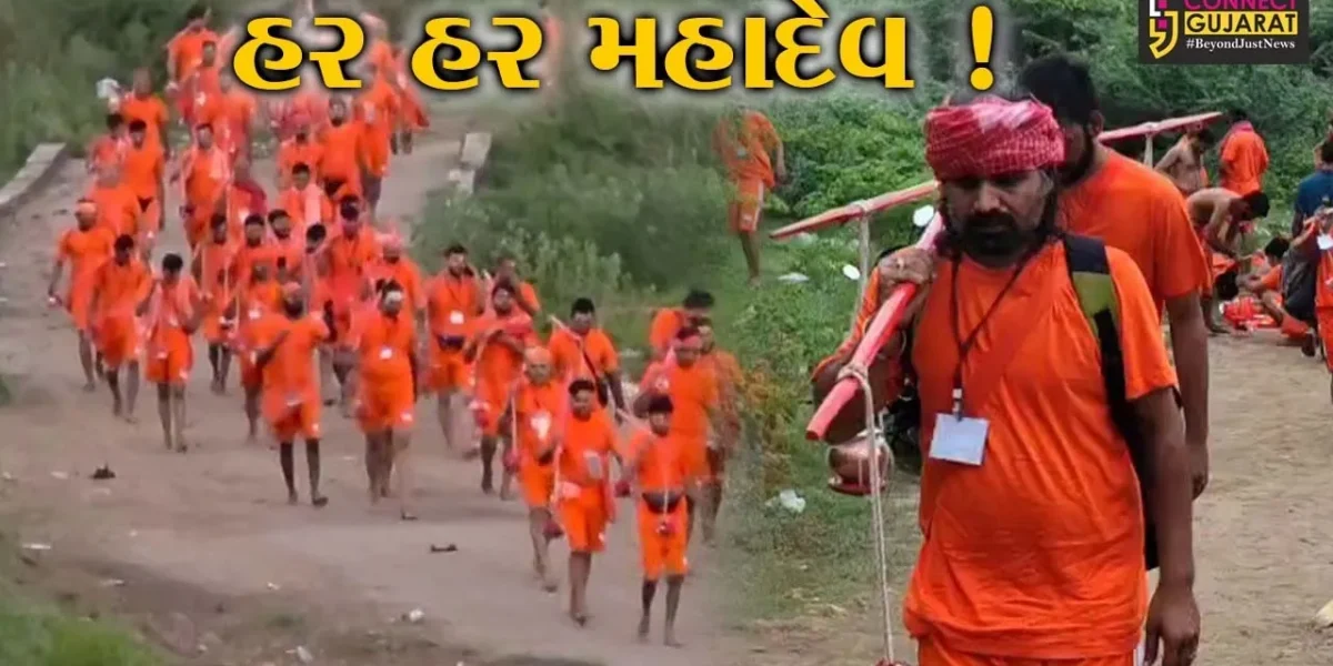 ભરૂચ: પૌરાણીક દશાશ્વમેઘ ઘાટ પર 400 કાવડ યાત્રીઓ ઉમટ્યા, સુરતના શિવ મિત્ર મંડળનું ભવ્ય આયોજન