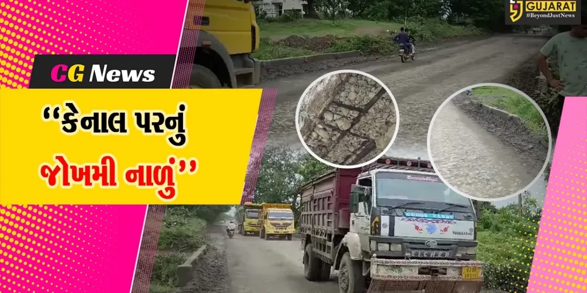 ઝઘડીયા : નવા માલજીપુરા બસ સ્ટેન્ડ નજીક કેનાલ પરના જર્જરિત નાળાથી જોખમ,ભારે વાહનો પર પ્રતિબંધ મૂકી નવું બનાવવા સ્થાનિકોની માંગ