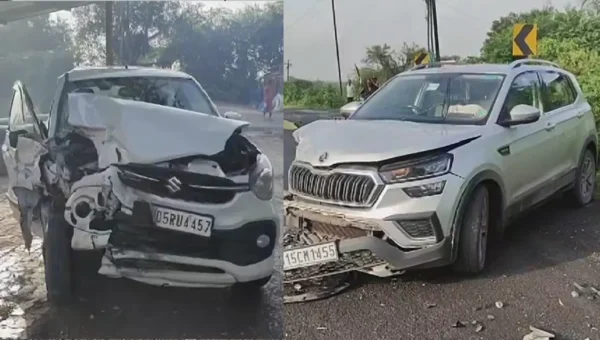 અંકલેશ્વર-સુરત સ્ટેટ હાઇવે પર અલવા ગામ પાસે બે કાર વચ્ચે અકસ્માત, 2 લોકોને ઇજા