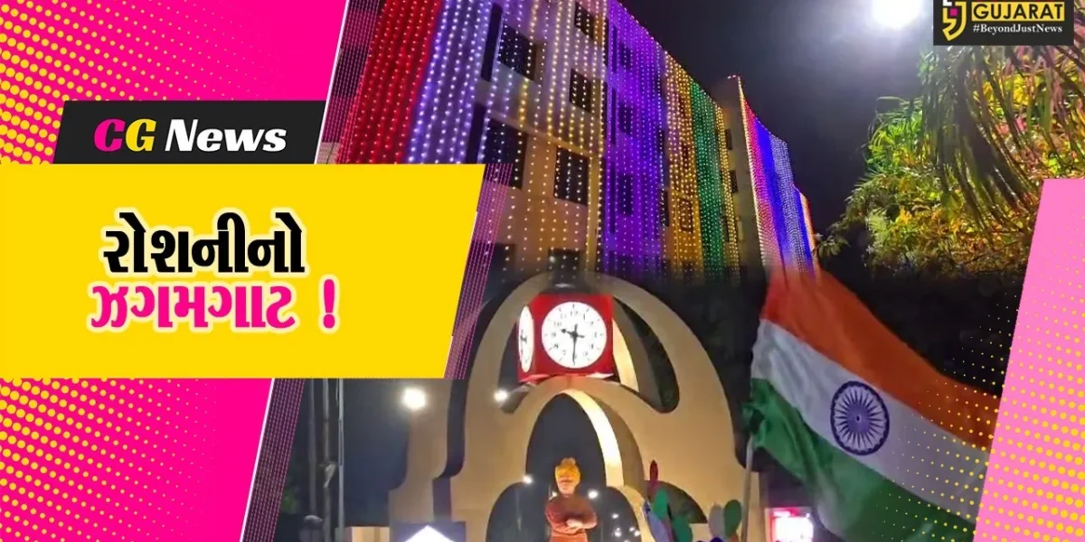 ભરૂચ: સ્વાતંત્ર્ય પર્વ પર શહેરે નવી દુલહનનો સાજ સજ્યો, સરકારી ઇમારતો- સર્કલ લાઇટિંગથી ઝળહળ્યા