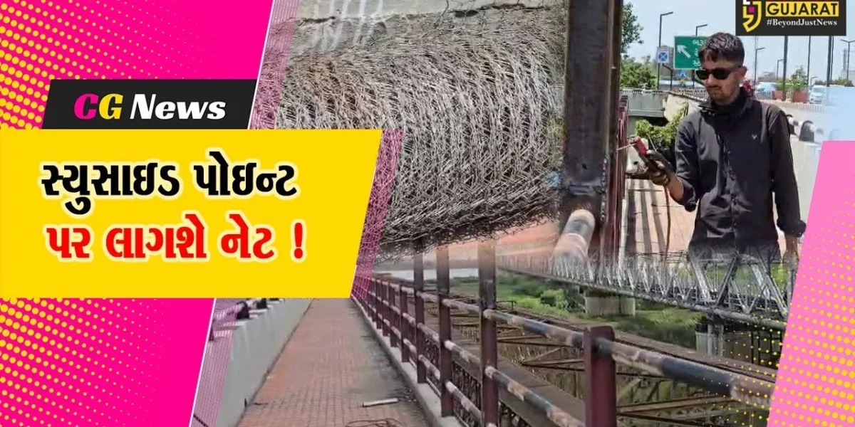 ભરૂચ: સ્યુસાઈડ પોઇન્ટ બનેલ નર્મદા મૈયા બ્રિજ પર બન્ને તરફ નેટ લગાવવાની કામગીરીનો પ્રારંભ, રૂ.1.55 કરોડનો કરાશે ખર્ચ