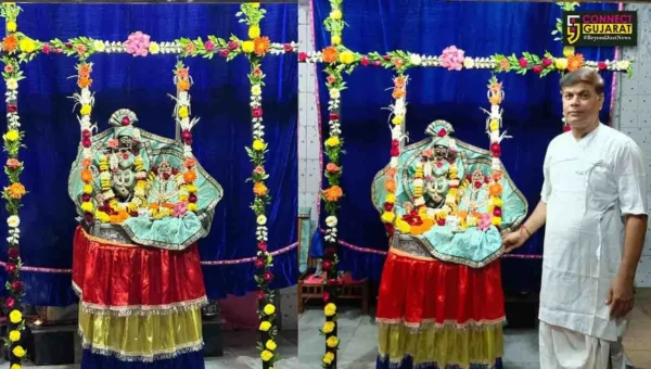 અંકલેશ્વર: પંચાટી બજાર સ્થિત રાધાવલ્લભ મંદિરે પવિત્ર શ્રાવણ માસ નિમિત્તે હિંડોળા દર્શનનું આયોજન, ભાવિક ભક્તો લઇ રહ્યા છે લાભ