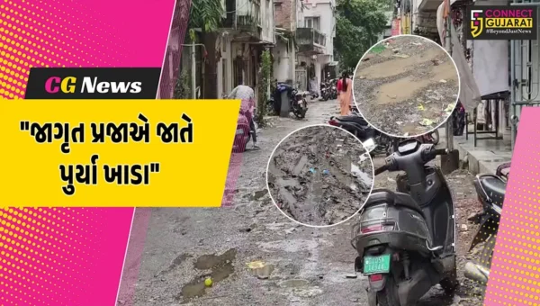 સુરત : વરાછાના ડાહ્યાપાર્કના રહીશો તંત્રના પાપે ખાડાઓ પુરવા માટે આત્મનિર્ભર બન્યા