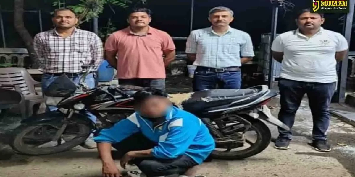 અંકલેશ્વર: રીઢા વાહનચોરની ક્રાઇમ બ્રાન્ચે કરી ધરપકડ, રેલવે સ્ટેશન નજીકથી કરી હતી બાઈકની ચોરી