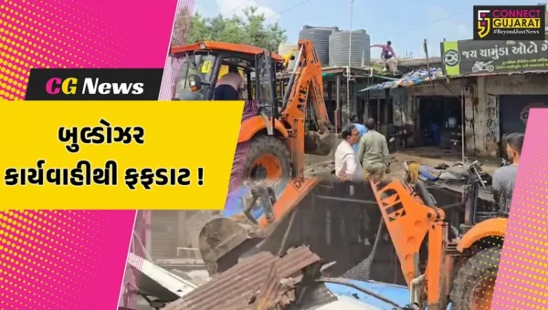 ભરૂચ: ઝાડેશ્વર ચોકડી નજીકના ગેરકાયદેસર દબાણો પર બુલ્ડોઝર ફેરવાયું, બૌડાની કાર્યવાહીથી ફફડાટ
