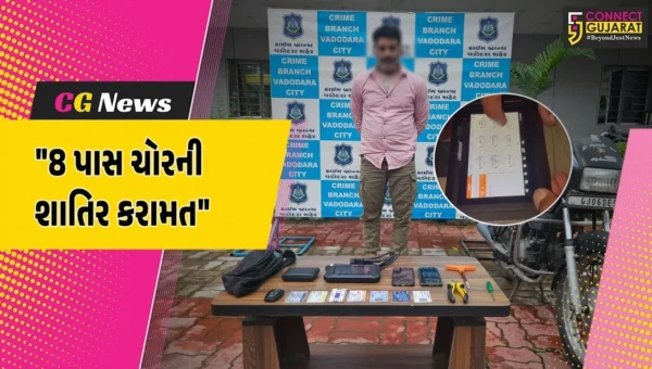 વડોદરા : 8 પાસ શાતિર ચોરની કરામત,8 હેરિયર કારની કરી ચોરી, એક મિનિટમાં જ ચોરીને આપતો અંજામ