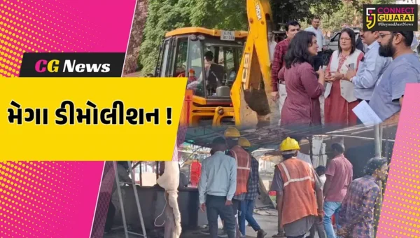 ભરૂચ: શ્રવણ ચોકડીથી શક્તિનાથ સુધીના ગેરકાયદેસર દબાણો હટાવવાનું શરૂ, દબાણકર્તાઓમાં ફફડાટ