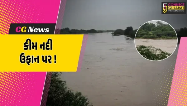 અંકલેશ્વર:હાંસોટના સાહોલ ગામ નજીકથી પસાર થતી કીમ નદીના જળસ્તરમાં વધારો, આજે ગણેશ વિસર્જન પર પ્રતિબંધ