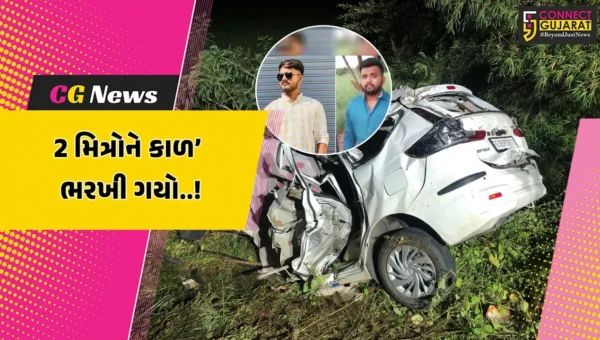 વડોદરા : ડભોઇના સીમળીયા નજીક ચા-નાસ્તો કરી પરત ફરતા મિત્રોની કારનો અકસ્માત, 2 મિત્રોના ઘટનાસ્થળે મોત…