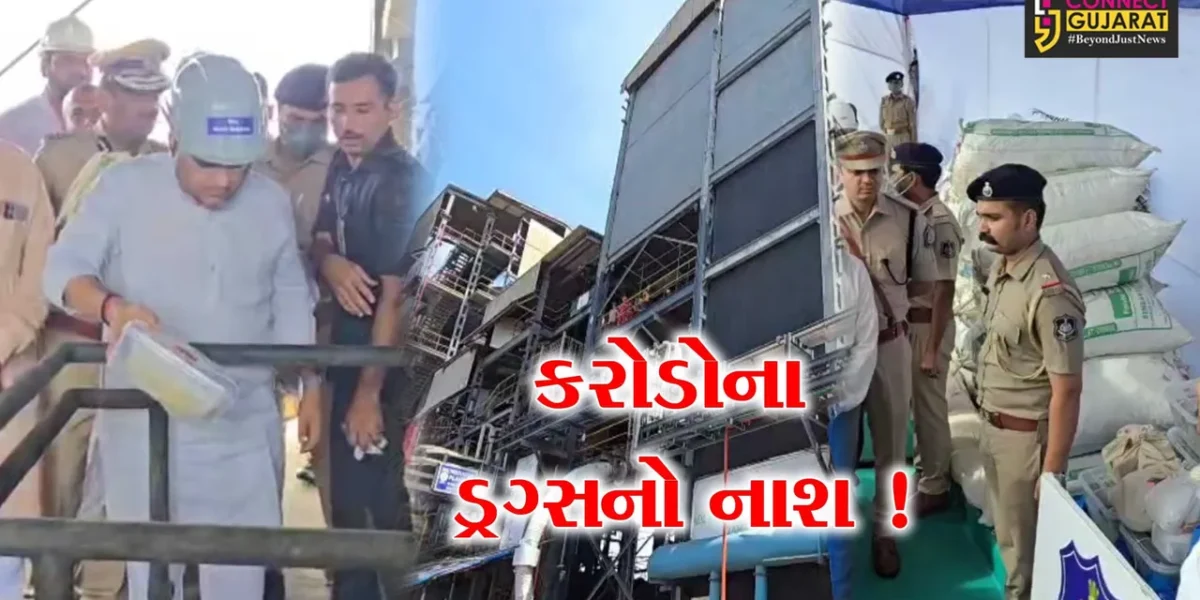 ભરૂચ: દહેજમાં ગુજરાત પોલીસે જપ્ત કરેલા રૂ.381 કરોડના ડ્રગ્સના જથ્થાનો કરાયો નાશ, એન્ટી નાર્કોટીકસ ટાસ્ક ફોર્સની ગૃહમંત્રી હર્ષ સંઘવીએ કરી જાહેરાત