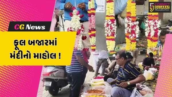 ભરૂચ: દશેરા પર્વ પર પણ ફૂલ બજારમાં મંદીનો માહોલ, ફુલનો 5 હજાર કીલો સ્ટોક અટવાયો