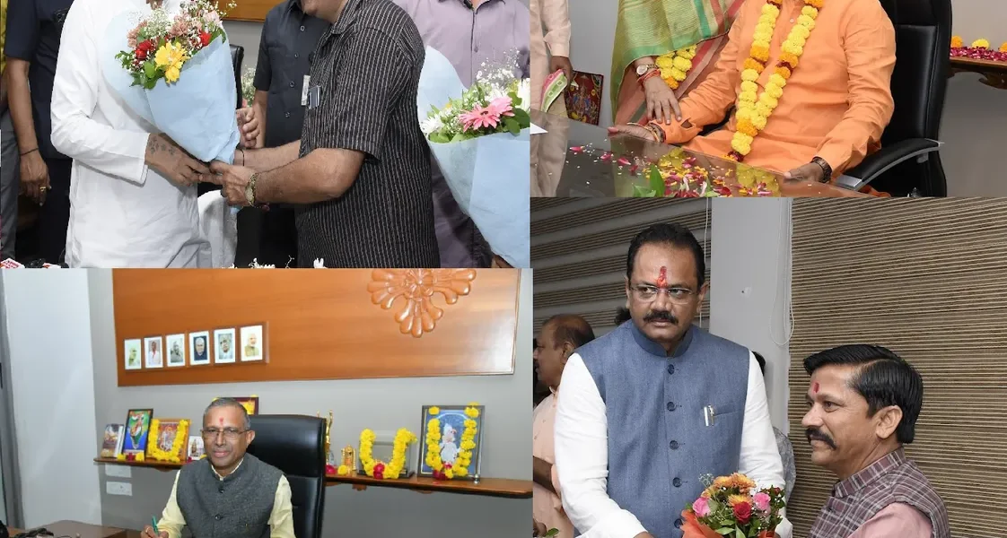 ગાંધીનગર : સ્વર્ણિમ સંકુલ ખાતે નવનિયુક્ત રાજ્યમંત્રીઓએ વિધિવત રીતે પોતાનો પદભાર સાંભળ્યો…