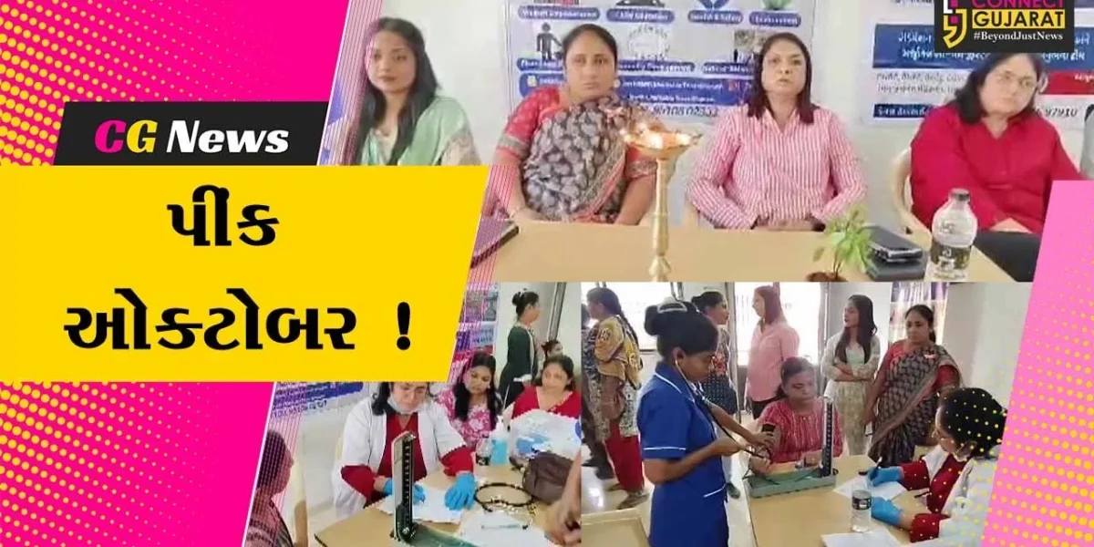 ભરૂચ: પિંક ઓક્ટોબર અભિયાન અંતર્ગત કેન્સર અવેરનેસ શિબિરનું કરાયુ આયોજન
