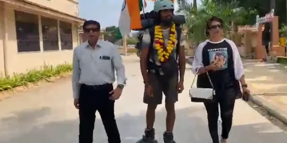 ભરૂચ: સ્કેટિંગ દ્વારા ભારતની યાત્રાએ નિકળેલ યુવાનનું સ્વાગત અને સન્માન કરાયુ