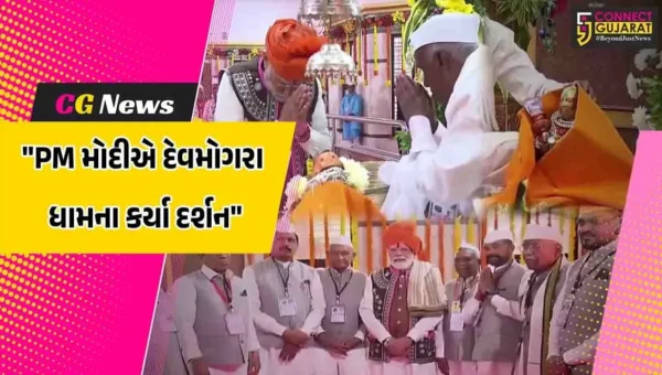 નર્મદા :  PM નરેન્દ્ર મોદીએ ગુજરાતના પ્રસિદ્ધ યાહા મોગી માતા દેવમોગરા ધામના કર્યા દર્શન