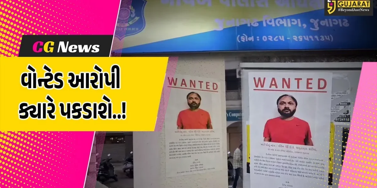 જુનાગઢ : લિસ્ટેડ બુટલેગર-સંગઠિત ગુનાહિત ટોળકીનો મુખ્ય આરોપી ધીરેન કારીયા “વોન્ટેડ”, પોલીસે ઠેર ઠેર પોસ્ટર્સ લગાવ્યા