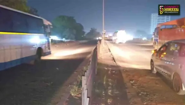 ભરૂચ: NH 48 પર ઝાડેશ્વર ચોકડી નજીક ટેન્કરમાંથી ઓઇલ લીક, માર્ગ ચીકણો થતા અકસ્માતોની હારમાળા