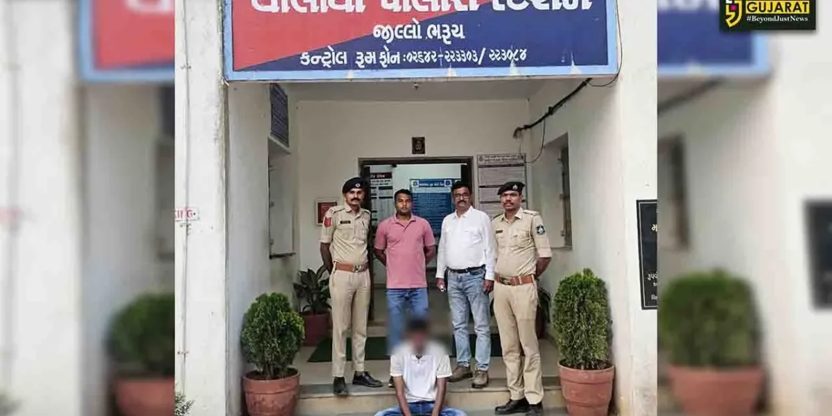 ભરૂચ : વાલિયા પોલીસે પ્રોહિબિશનના ગુનામાં 6 માસથી ફરાર આરોપીની કરી ધરપકડ
