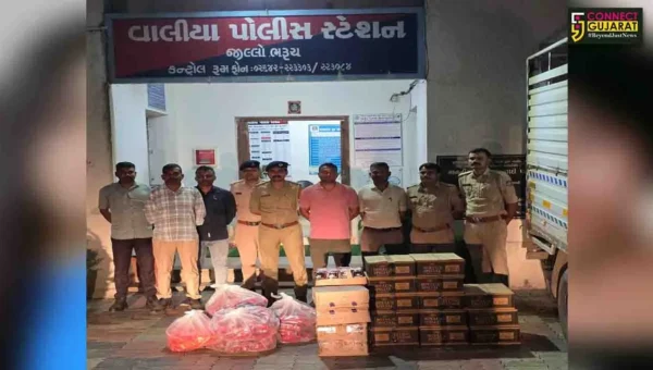 ભરૂચ: વાલિયા પોલીસે તુણા ગામેથી વિદેશી દારૂ સહિત રૂ.11.57 લાખનો મુદ્દામાલ કર્યો જપ્ત, બુટલેગર વોન્ટેડ