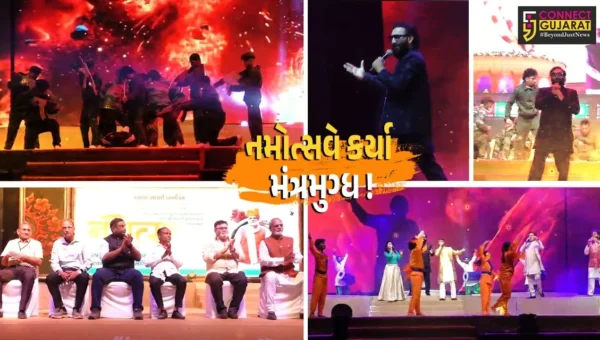 અંકલેશ્વર: GIDCમાં નમોત્સવ અંતર્ગત મેગા મલ્ટીમિડિયા શો યોજાયો, સાંઈરામ દવે સાથે 100 કલાકારોએ કર્યા મંત્રમુગ્ધ