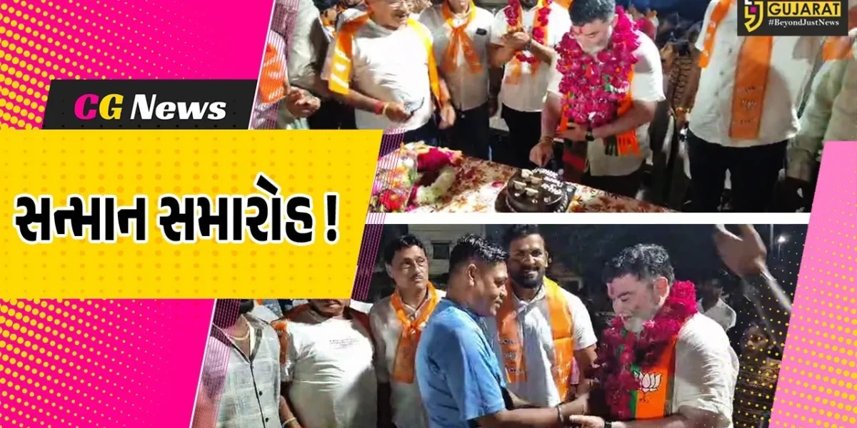 અંકલેશ્વર: પરેશ પટેલની જિલ્લા ભાજપના મહામંત્રી તરીકે વરણી થતા ઉજવણી, ભવ્ય આતશબાજી કરાય