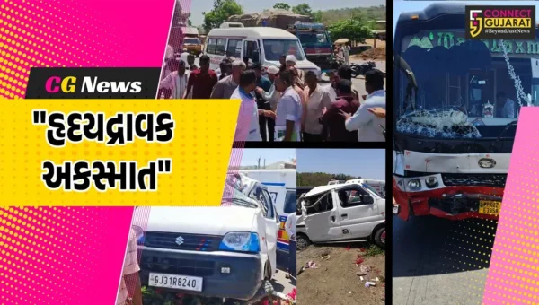 સાબરકાંઠા : હિમંતનગરમાં ખાનગી બસ અને કાર વચ્ચે હૃદયદ્રાવક અકસ્માત,6 લોકોના કરૂણ મોતથી ગમગીની વ્યાપી,અન્ય સારવાર હેઠળ
