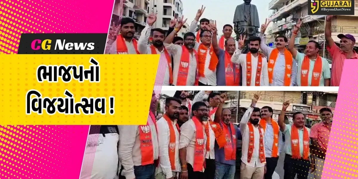 અંકલેશ્વર: GIDCમાં ભાજપ દ્વારા વિજયોત્સવ મનાવાયો, ફટાકડા ફોડી જશ્ન મનાવાયુ