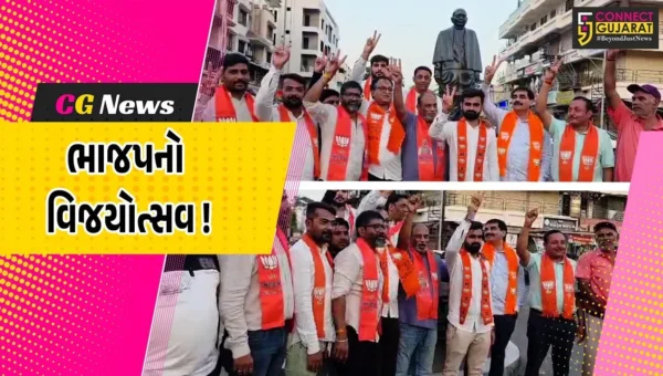 અંકલેશ્વર: GIDCમાં ભાજપ દ્વારા વિજયોત્સવ મનાવાયો, ફટાકડા ફોડી જશ્ન મનાવાયુ