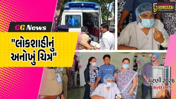 સુરત : કિડનીની બીમારીથી પીડાતા દર્દી એમ્બ્યુલન્સમાં મતદાન કરવા પહોંચ્યા,નાજુક હાલતમાં પણ લોકશાહી પ્રત્યેની પોતાની ફરજ નિભાવી