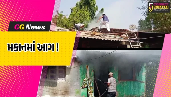 ભરૂચ: શુકલતીર્થ ગામના પરમાર ફળિયામાં મકાનમાં આગ, દિવાના કારણે આગ ફાટી નીકળી !