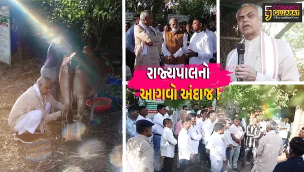 અંકલેશ્વર: રાજ્યપાલ આચાર્ય દેવવ્રતે ખેતરમાં શાકભાજી વીણી ગાય દોહી, પ્રાકૃતિક કૃષિ પરિસંવાદમાં લીધો ભાગ