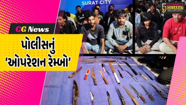 સુરત : ભાજપ યુવા નેતાની હત્યા બાદ પોલીસનો મોટો કડાકો, 72 સશસ્ત્ર અસામાજિક તત્વો સહિત એક તસ્કરની ધરપકડ
