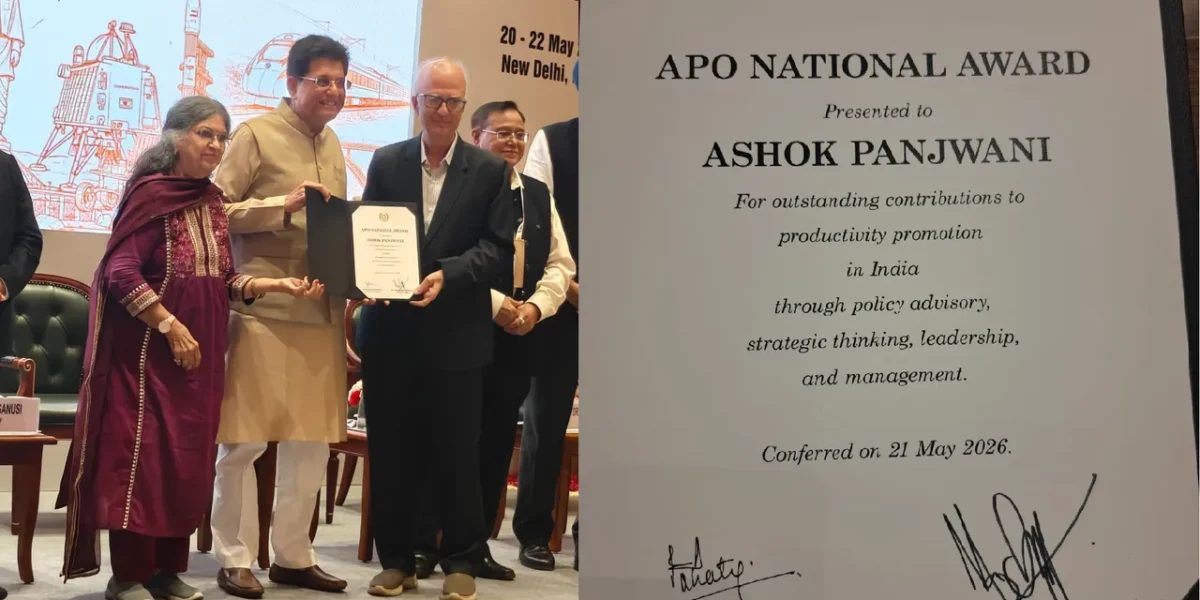 અશોક પંજવાણીને પ્રતિષ્ઠિત ‘APO નેશનલ એવોર્ડ 2025’ થી નવાજાયા