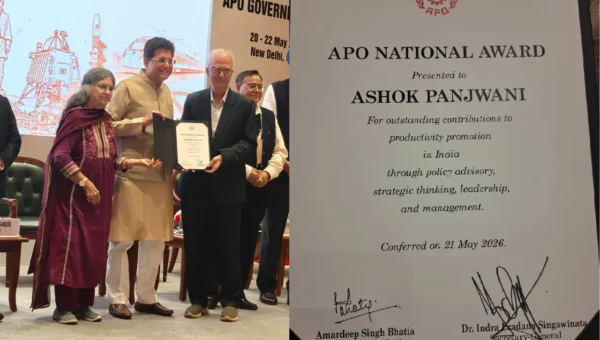 અશોક પંજવાણીને પ્રતિષ્ઠિત ‘APO નેશનલ એવોર્ડ 2025’ થી નવાજાયા