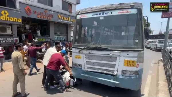 ભરૂચ:સ્ટેશન રોડ પર એસટી બસ અને એક્ટિવા વચ્ચે અકસ્માત, મહિલા ગંભીર ઇજાગ્રસ્ત
